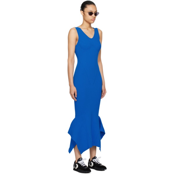  마린 세르 Marine Serre SSENSE Exclusive Blue Midi Dress 232020F054014