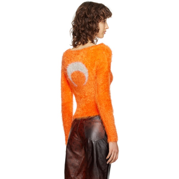  마린 세르 Marine Serre Orange Puffy Sweater 232020F096011