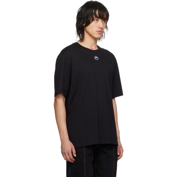  마린 세르 Marine Serre Black Embroidered T-Shirt 241020M213010