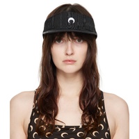 마린 세르 Marine Serre Black Embroidered Visor 241020F016000