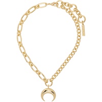 마린 세르 Marine Serre Gold Regenerated Tin Moon Charms Necklace 241020M145000