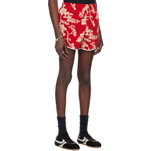  마린 세르 Marine Serre Red Towel Shorts 241020M193008