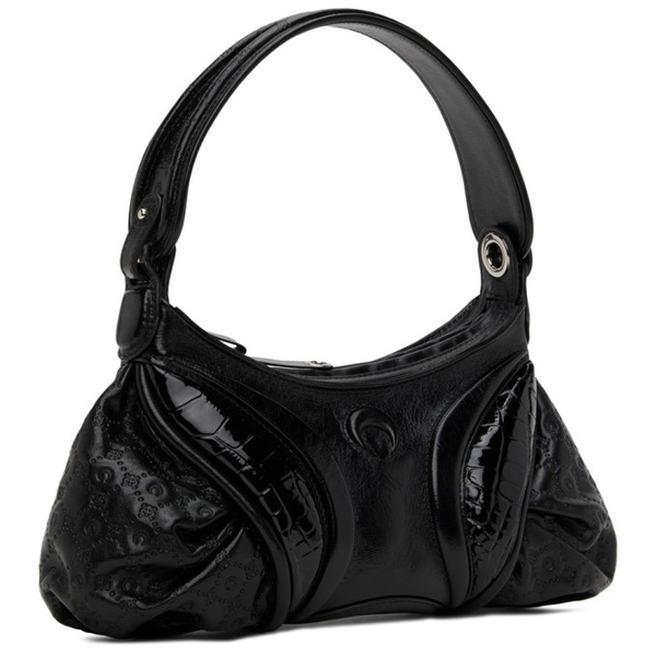  마린 세르 Marine Serre Black Embossed Leather Futura Bag 241020F048011