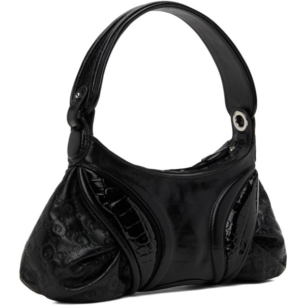  마린 세르 Marine Serre Black Embossed Leather Futura Bag 241020F048011
