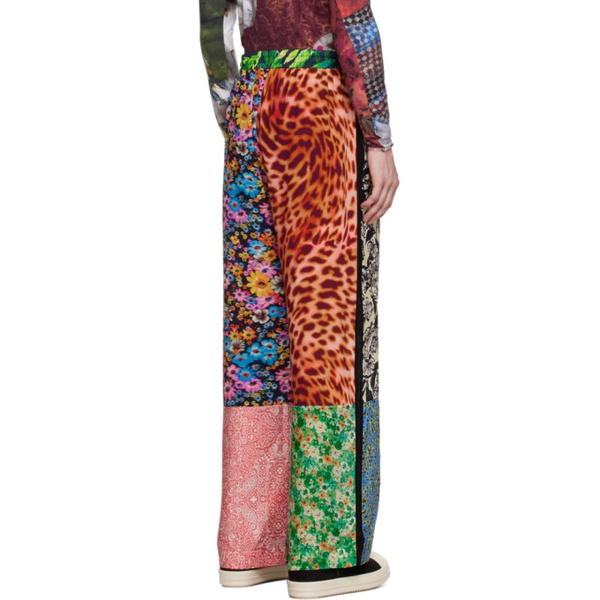  마린 세르 Marine Serre Multicolor Regenerated Silk Lounge Pants 232020M190000