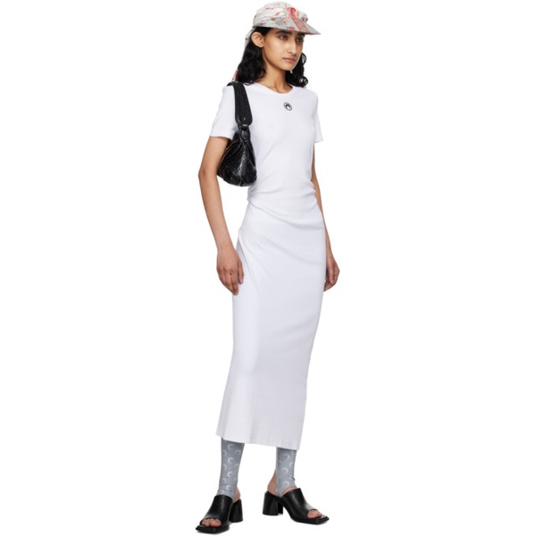  마린 세르 Marine Serre White Embroidered Maxi Dress 241020F054004