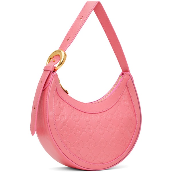  마린 세르 Marine Serre Pink Embossed Leather Mini Eclips Bag 241020F048015