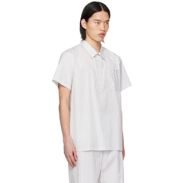  Mark Kenly Domino Tan Studio White Sidney Shirt 241733M192000