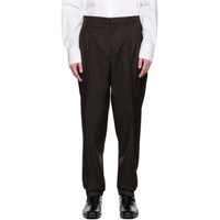 Mark Kenly Domino Tan Studio Brown Pai Trousers 232733M191003