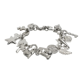 Marland Backus Silver Chrome Charm Bracelet 242431F020001