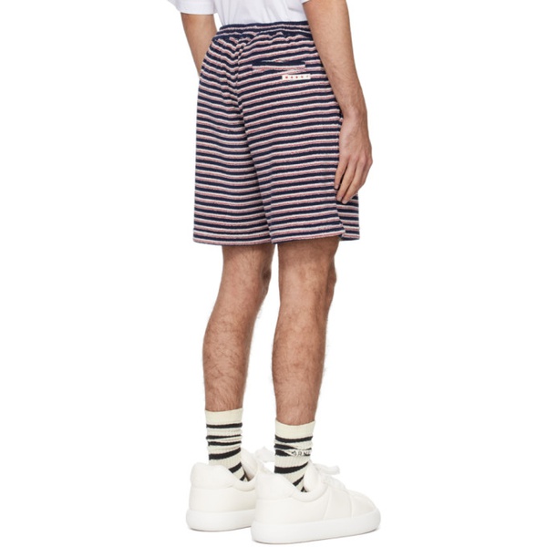 마르니 마르니 Marni Navy Striped Shorts 241379M193015