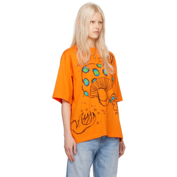 마르니 마르니 Marni SSENSE Exclusive Orange T-Shirt 241379F110000