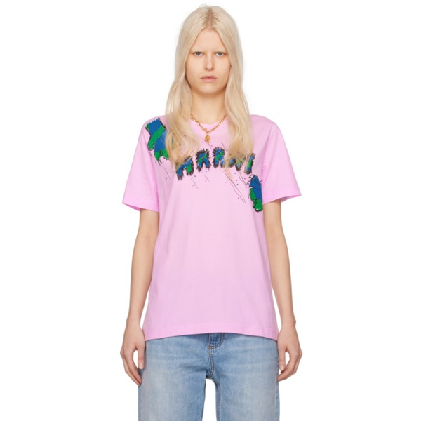 마르니 마르니 Marni SSENSE Exclusive Pink T-Shirt 241379F110003