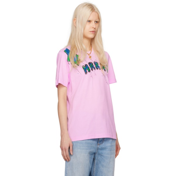 마르니 마르니 Marni SSENSE Exclusive Pink T-Shirt 241379F110003