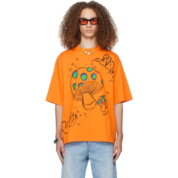 마르니 마르니 Marni SSENSE Exclusive Orange T-Shirt 241379M213000