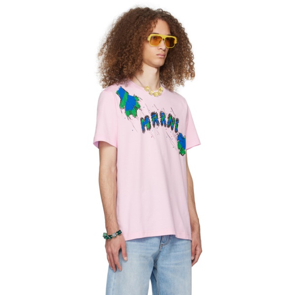 마르니 마르니 Marni SSENSE Exclusive Pink T-Shirt 241379M213003