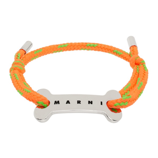 마르니 마르니 Marni Orange Cord Bracelet 241379M142003