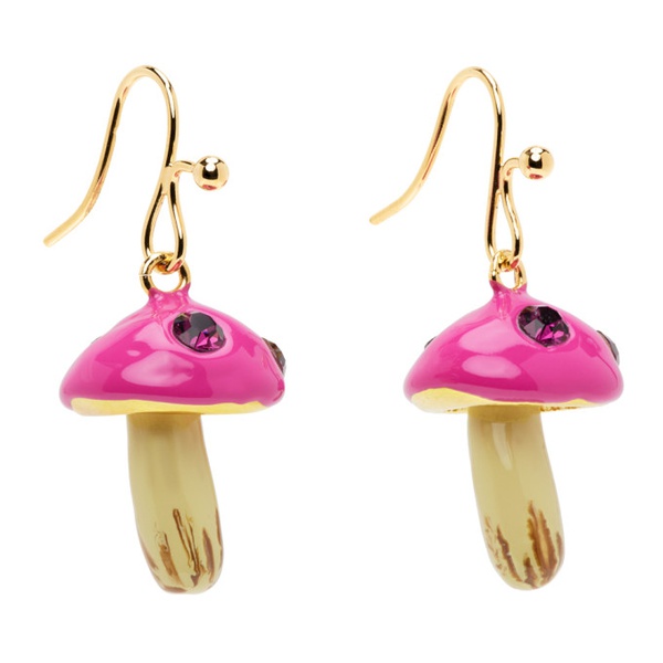 마르니 마르니 Marni SSENSE Exclusive Pink Mushroom Earrings 241379F022003