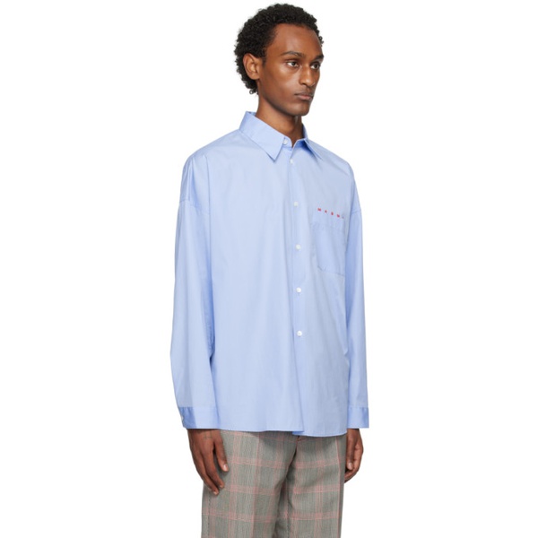마르니 마르니 Marni Blue Oversized Shirt 241379M192028