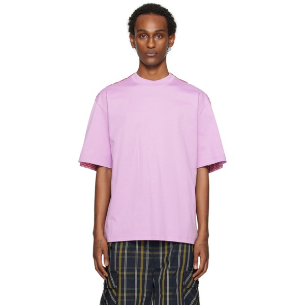 마르니 마르니 Marni Purple Paneled T-Shirt 241379M213014