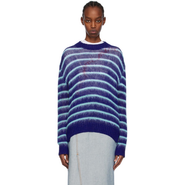마르니 마르니 Marni Blue Striped Sweater 241379F096029