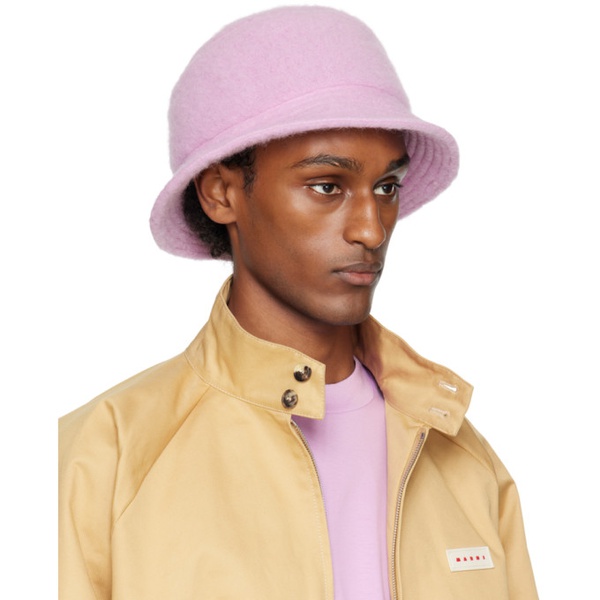 마르니 마르니 Marni SSENSE Exclusive Pink Furry Bucket Hat 241379M140002