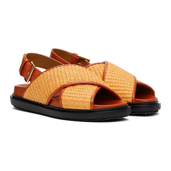 마르니 마르니 Marni Orange Fussbett Sandals 241379F124020