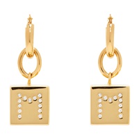 마르니 Marni Gold Dice Earrings 241379F022017