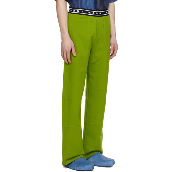 마르니 마르니 Marni Green Three-Pocket Sweatpants 241379M190000