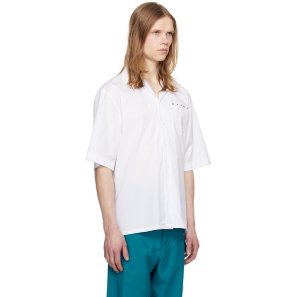 마르니 마르니 Marni White Printed Shirt 241379M192042