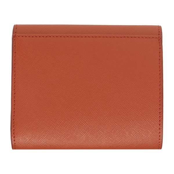 마르니 마르니 Marni Orange Saffiano Leather Wallet 241379F040012
