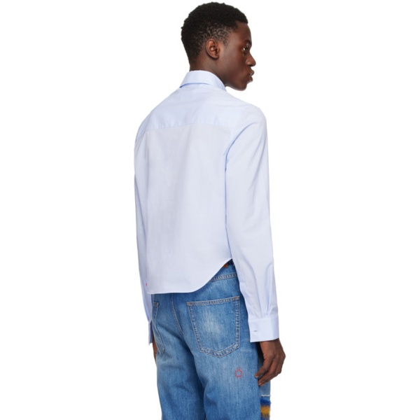 마르니 마르니 Marni Blue Cropped Long Sleeve Shirt 241379M192058