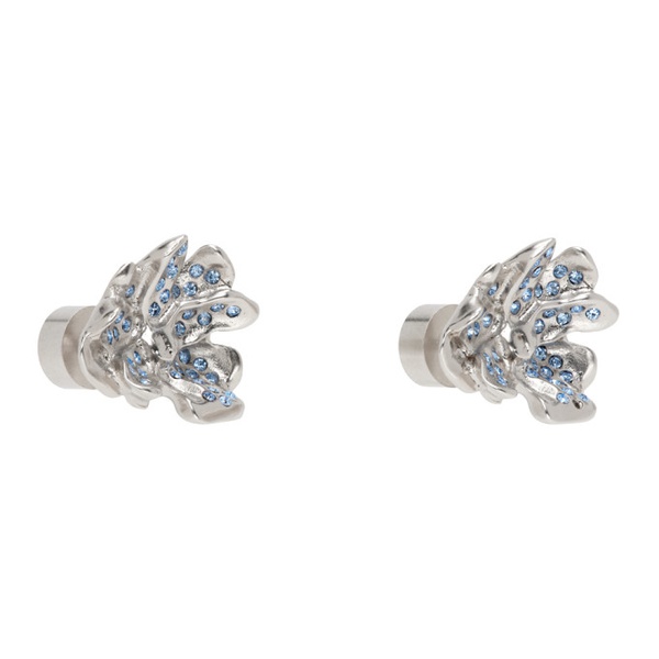 마르니 마르니 Marni Silver Metal Flower Stud Earrings 241379F022032