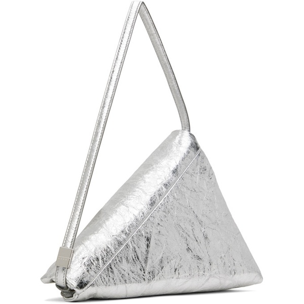 마르니 마르니 Marni Silver Leather Prisma Triangle Bag 241379F048087