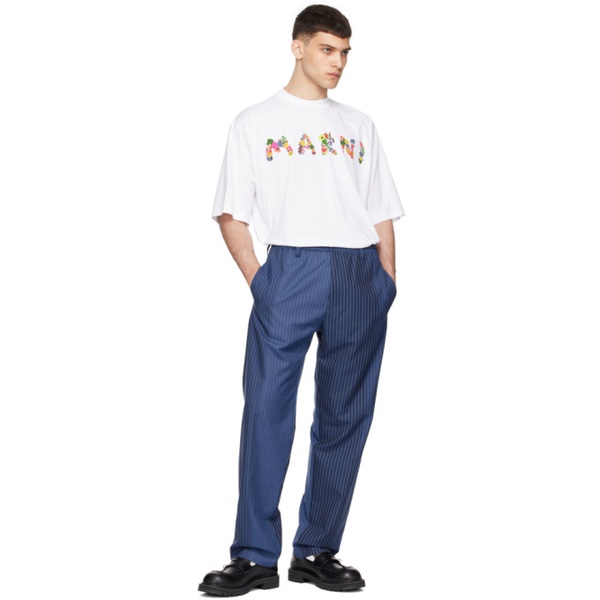 마르니 마르니 Marni White Printed T-Shirt 241379M213025