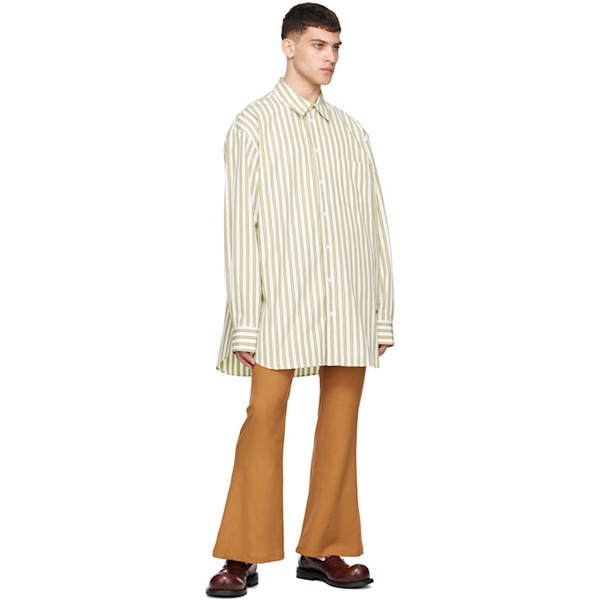 마르니 마르니 Marni White & Yellow Striped Shirt 241379M192052