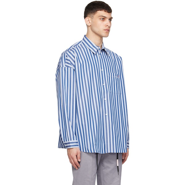 마르니 마르니 Marni Blue Striped Shirt 241379M192071