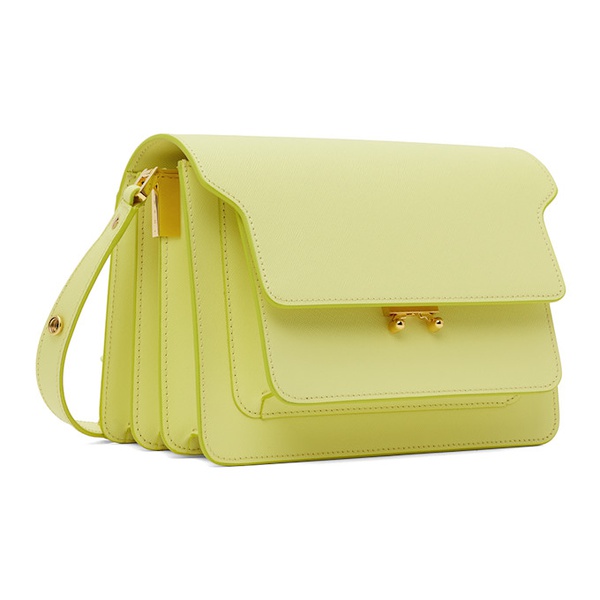 마르니 마르니 Marni Yellow Saffiano Leather Medium Trunk Bag 241379F048021