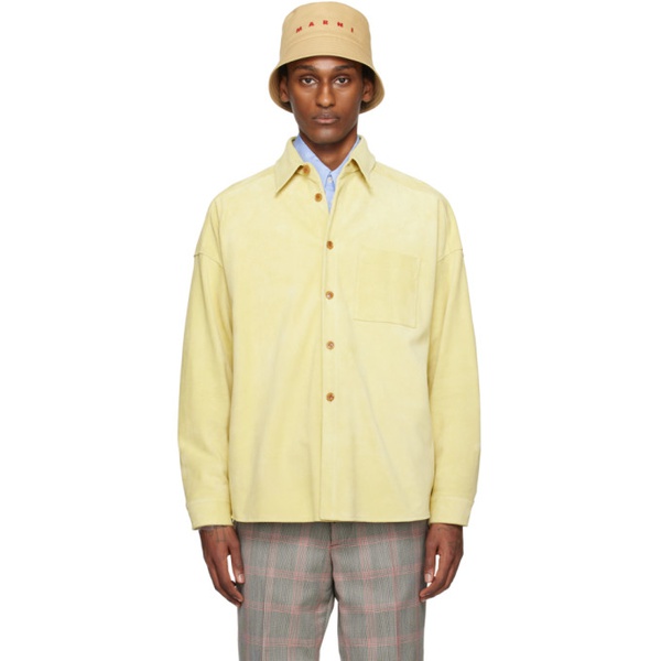 마르니 마르니 Marni Yellow Pyramid Leather Shirt 241379M192003