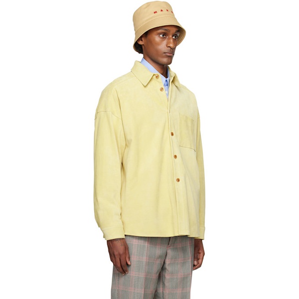 마르니 마르니 Marni Yellow Pyramid Leather Shirt 241379M192003