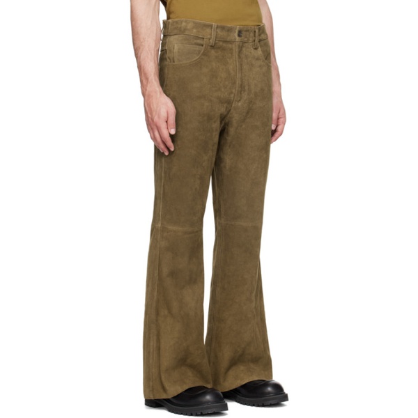 마르니 마르니 Marni Brown Five-Pocket Leather Pants 241379M189004