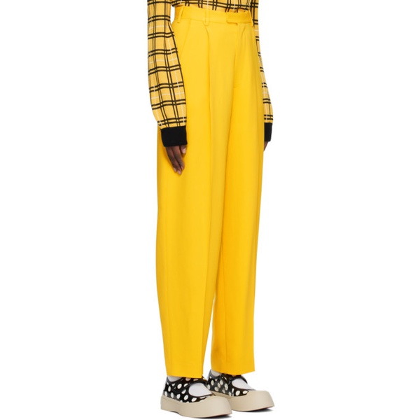마르니 마르니 Marni Yellow Pleated Trousers 232379F087010