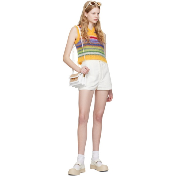 마르니 마르니 Marni 오프화이트 Off-White Flared Shorts 231379F088000