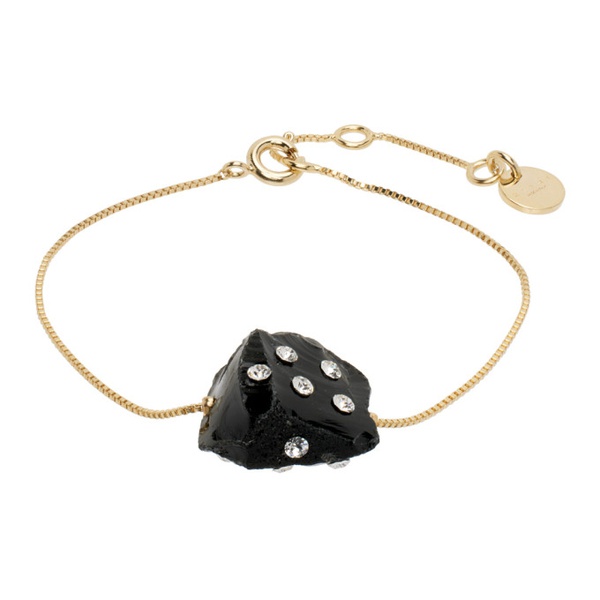 마르니 마르니 Marni Gold & Black Pietra Dura Bracelet 232379M142013