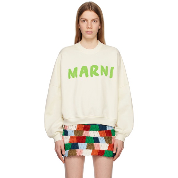 마르니 마르니 Marni 오프화이트 Off-White Printed Sweatshirt 232379F096002