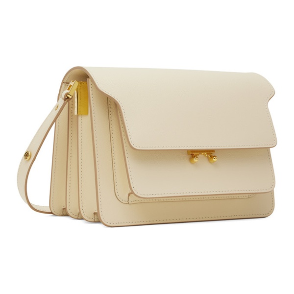 마르니 마르니 Marni 오프화이트 Off-White Saffiano Leather Medium Trunk Bag 241379F048022