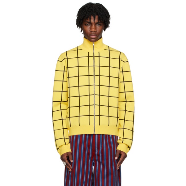 마르니 마르니 Marni Yellow Check Sweater 232379M200005