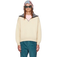 마르니 Marni White Half-Zip Sweater 232379M202015