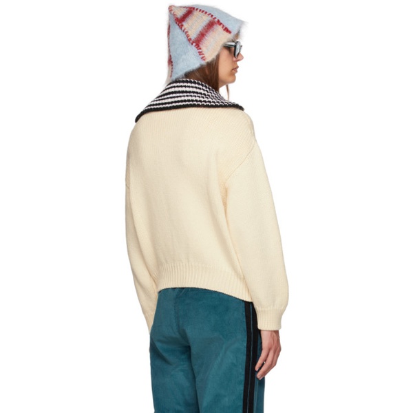 마르니 마르니 Marni White Half-Zip Sweater 232379M202015