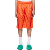 마르니 Marni Orange Printed Shorts 231379M193001